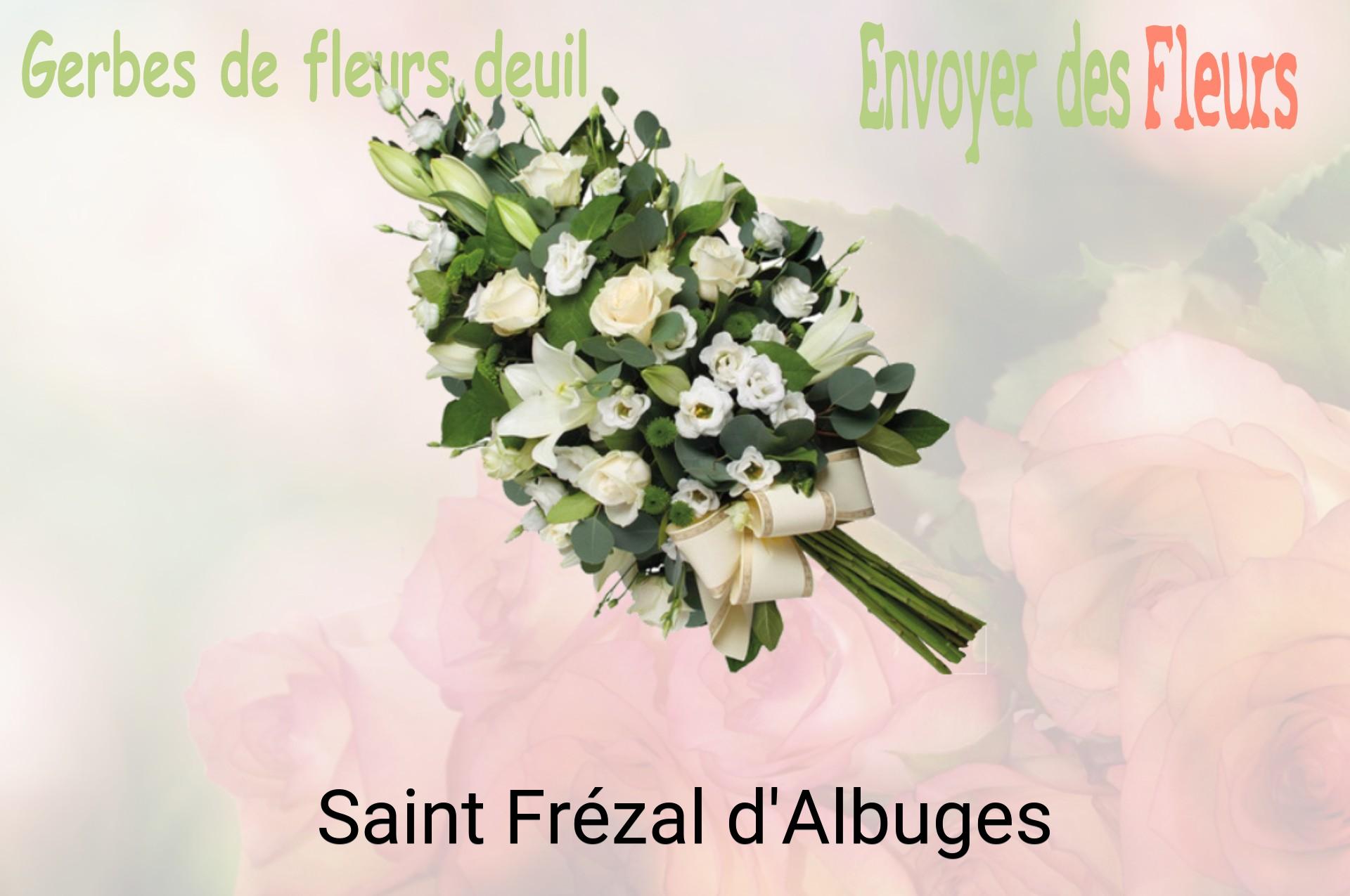 Gerbe de fleurs de deuil livrée à Saint-Frézal-d'Albuges